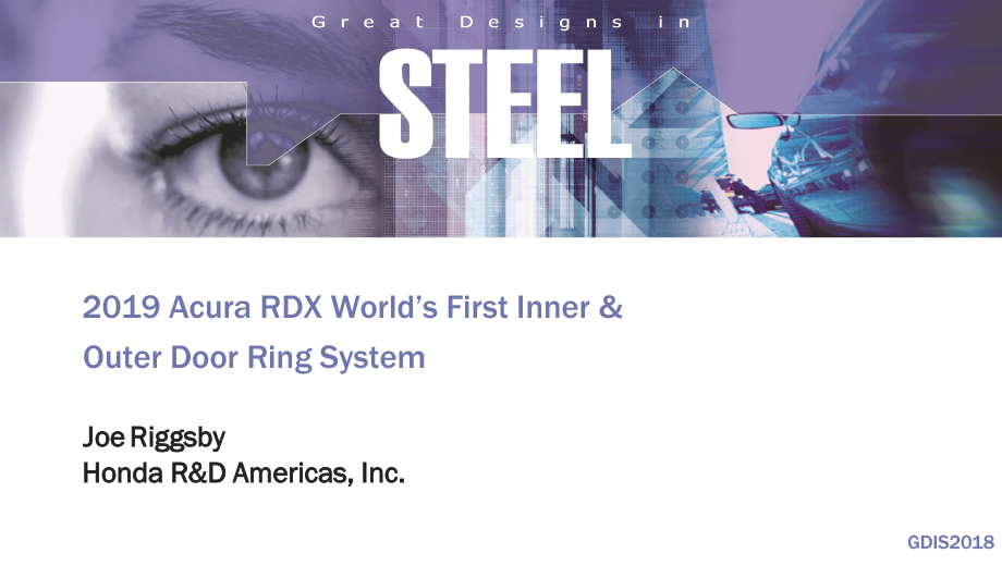 [Presentation Thumbnail: 2019 Acura RDX World’s First Inner & Outer Door Ring System]