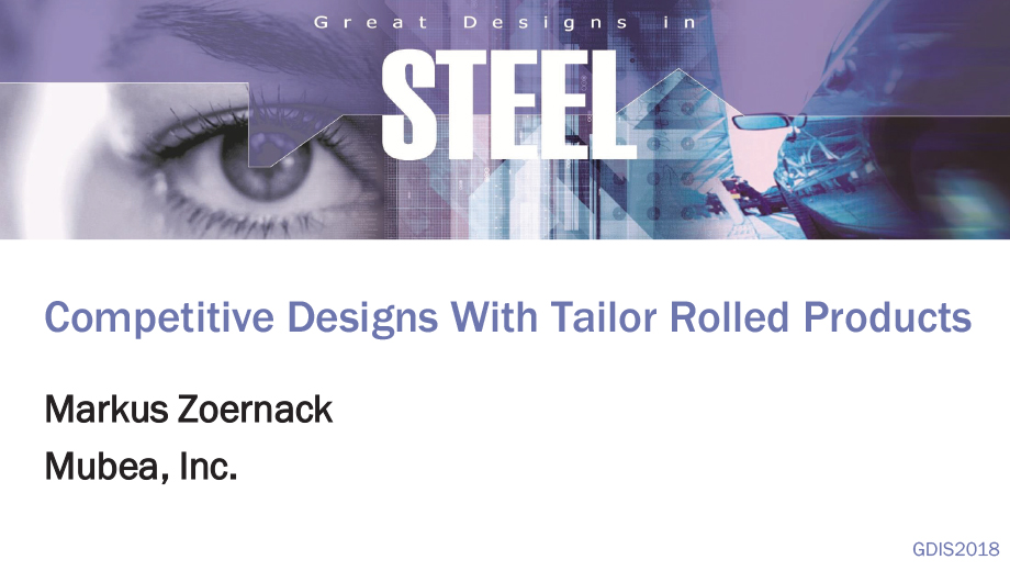 [Presentation Thumbnail: Competitive Designs With Tailor Rolled Products]
