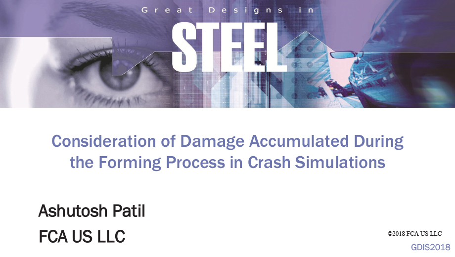 [Presentation Thumbnail: Consideration of Damage Accumulated During the Forming Process in Crash Simulations]