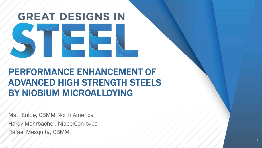 [Presentation Thumbnail: Performance Enhancement of Advanced High Strength Steels by Niobium Microalloying]