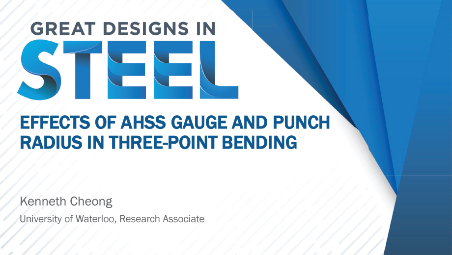 [Presentation Thumbnail: Effects of AHSS Gauge and Punch Radius in Three-Point Bending]