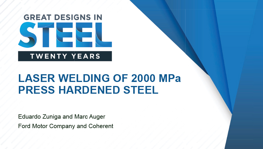[Presentation Thumbnail: Laser Welding of 2000 MPa Press Hardened Steel]