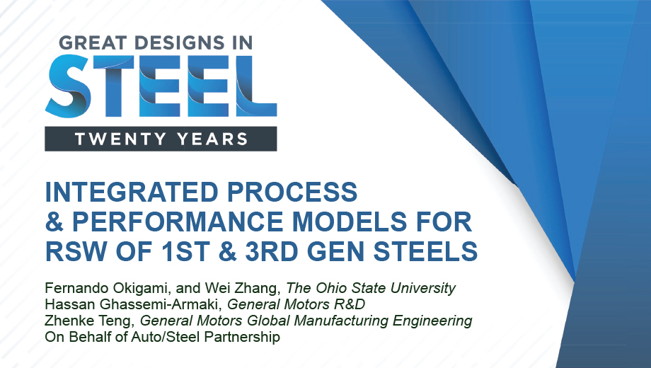 [Presentation Thumbnail: Integrated Process and Performance Models for RSW of 1st and 3rd Gen Steels]