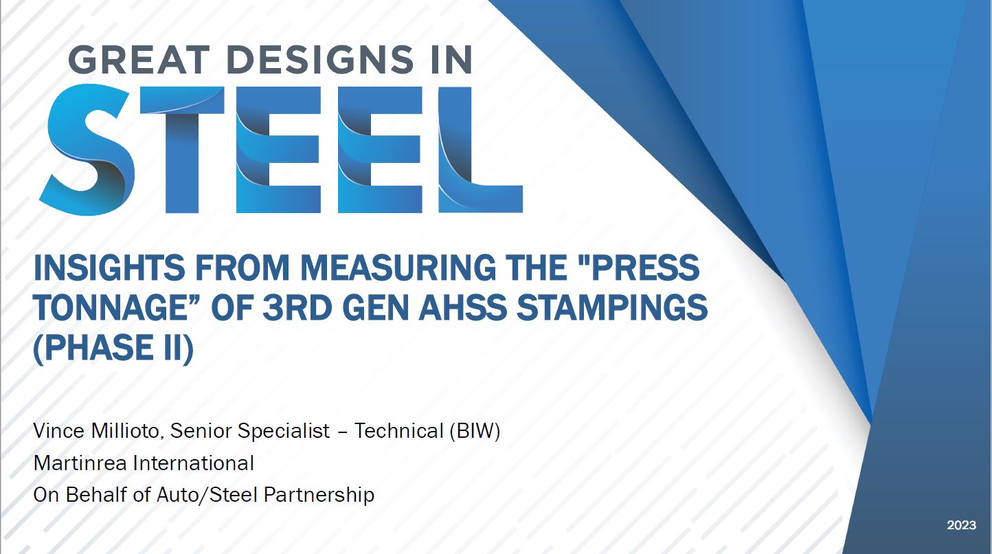 [Presentation Thumbnail: Insights Measuring the Press Tonnage of 3rd Gen AHSS Stampings]