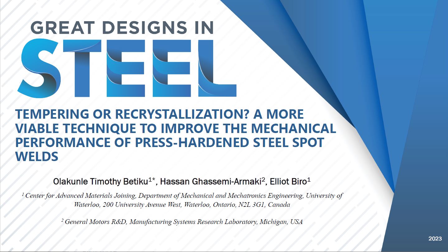 [Presentation Thumbnail: Technique to Improve the Mechanical Performance of Press-Hardened Steel Spot Welds]