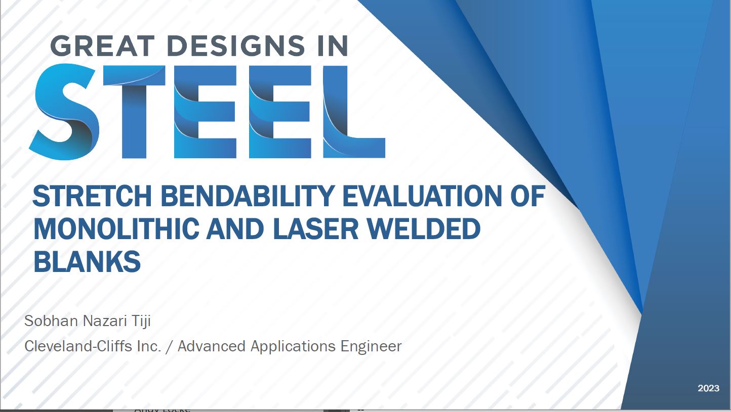 [Presentation Thumbnail: Stretch Bendabilty Evaluation of Monolithic and Laser Welded Blanks]