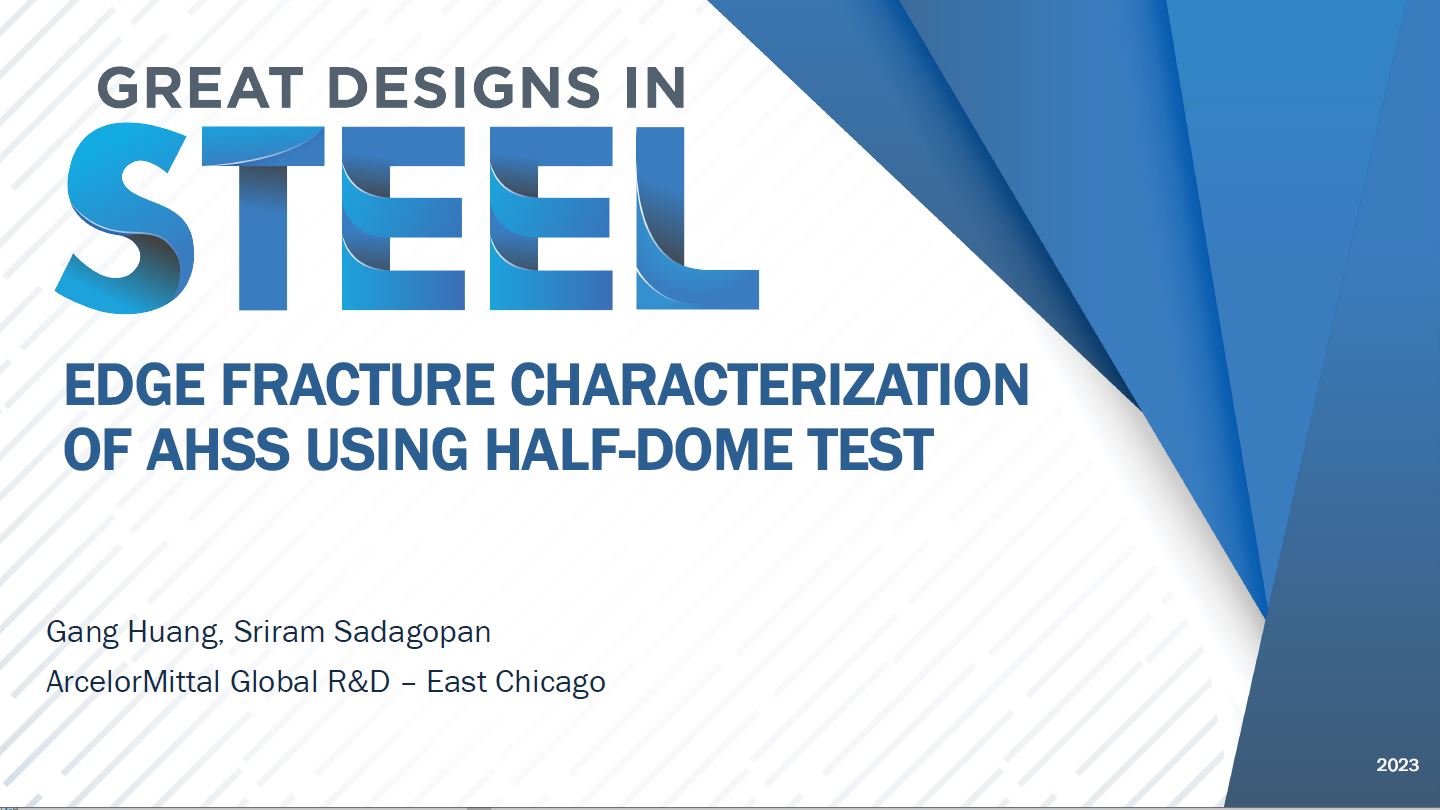 [Presentation Thumbnail: Edge Fracture Characterization of GI 980 Using Half-Dome Test]