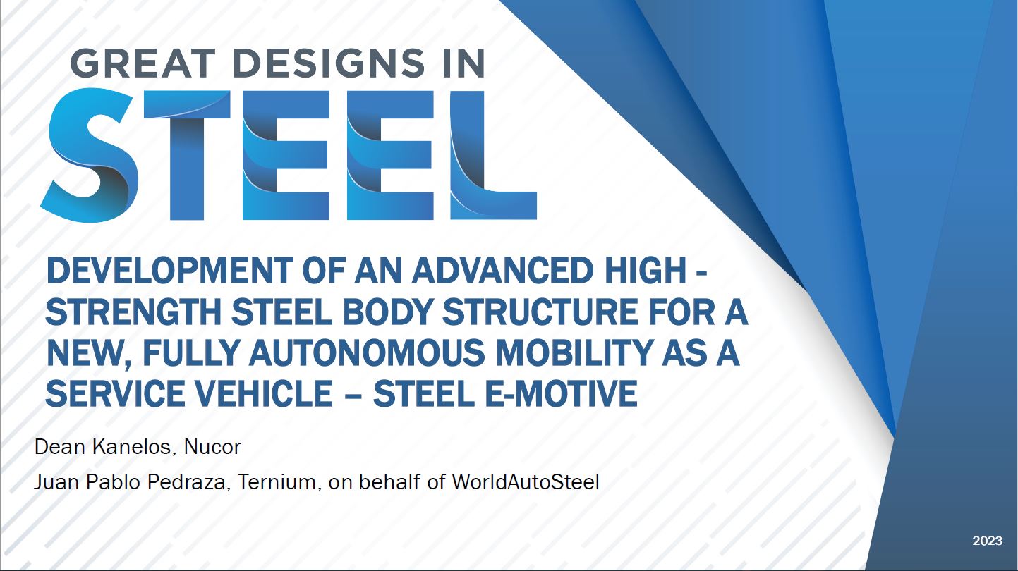 [Presentation Thumbnail: Steel E-Motive: Development of AHSS Body Structure for Fully Autonomous MAAS]
