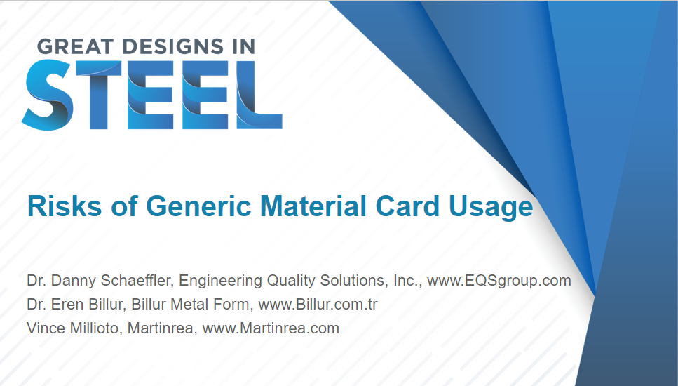 [Presentation Thumbnail: Risks of Generic Material Card Usage]