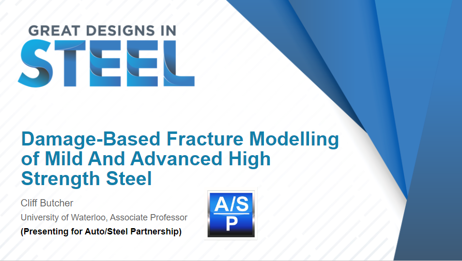 [Presentation Thumbnail: Damage-Based Fracture Modelling of Mild and Advanced High Strength Steel]