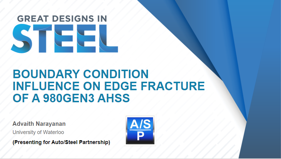 [Presentation Thumbnail: Boundary Condition Influence on Edge Fracture of a 980Gen3 AHSS]
