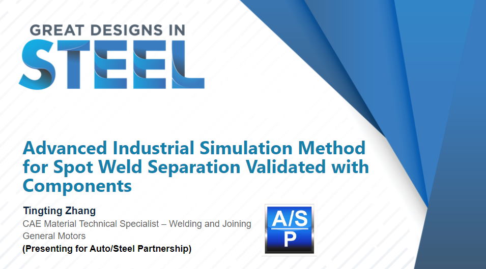 [Presentation Thumbnail: Advanced Industrial Simulation Method for Spot Weld Separation Validated with Components]