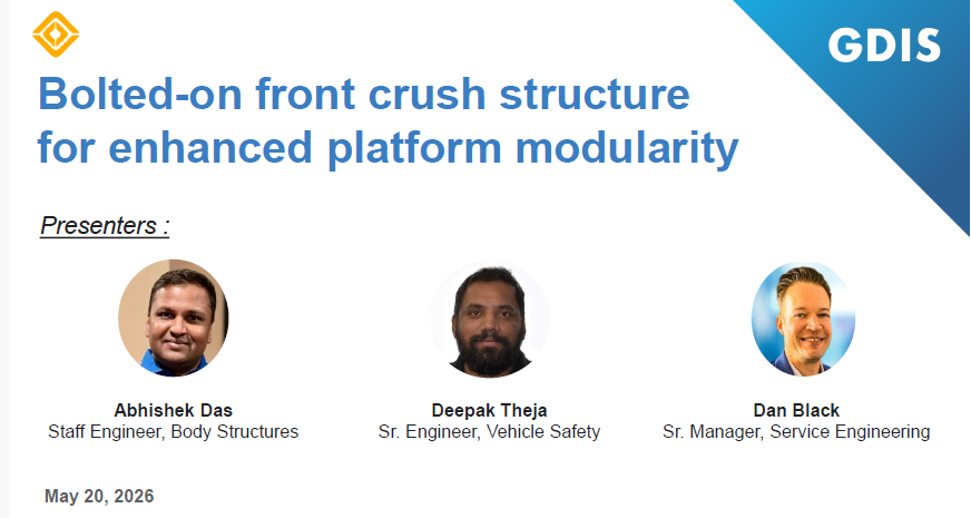 [Presentation Thumbnail: Design & Development of A Bolted-On Front Crush Structure for Enhanced Platform Modularity]