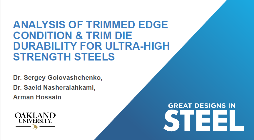 [Presentation Thumbnail: Analysis of Trimmed Edge Condition & Trim Die Durability for Ultra-High Strength Steels]