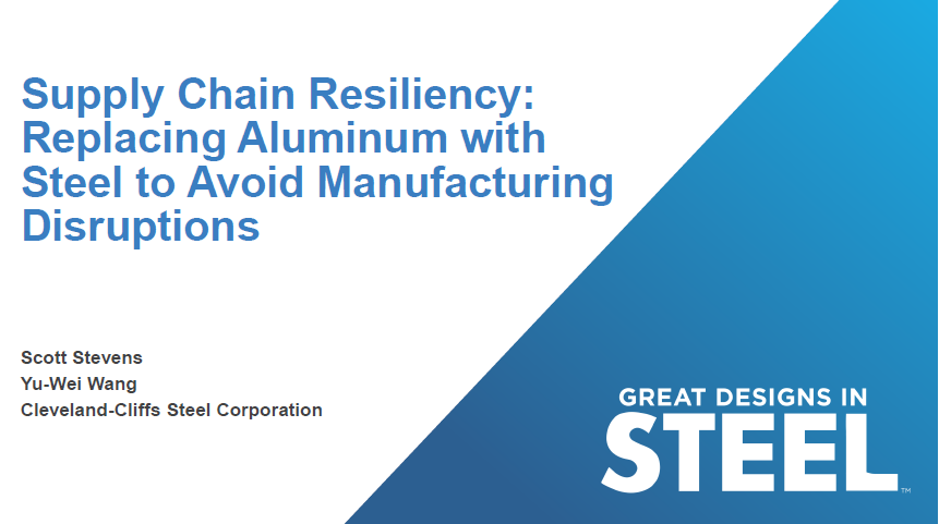 [Presentation Thumbnail: Supply Chain Resiliency: Replacing Aluminum With Steel to Avoid Manufacturing Disruptions]