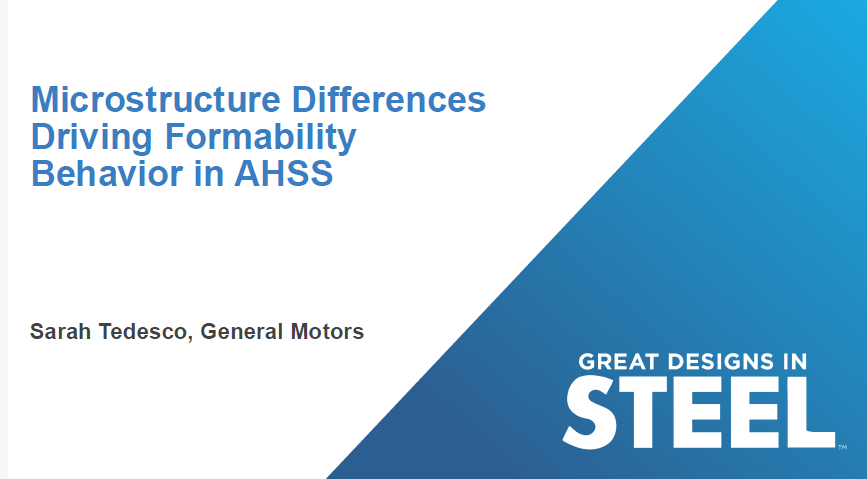 [Presentation Thumbnail: Microstructure Differences Driving Formability Behavior in AHSS]