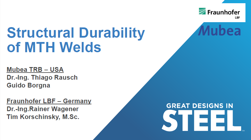 [Presentation Thumbnail: Fatigue Investigation on TRB Word Hardened & Welded Samples]