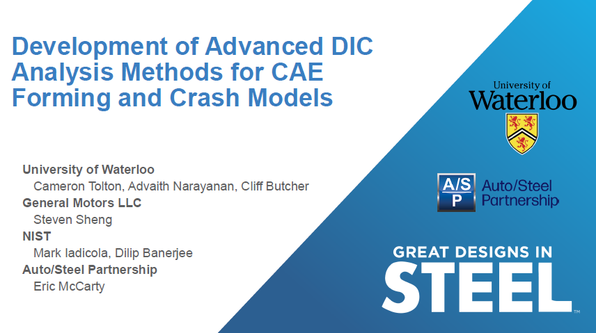 [Presentation Thumbnail: Development of Advanced DIC Analysis Methods for CAE Forming and Crash Models]